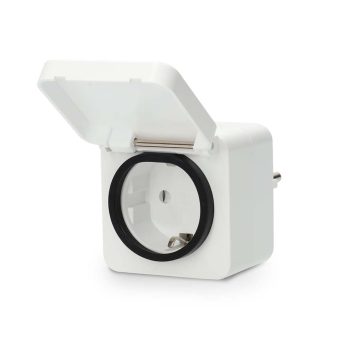   Nedis SmartLife okos kültéri konnektor, WiFi, fogyasztásmérő, IP44, szürke-fehér - WIFIPO130FWT