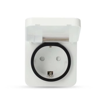   Nedis SmartLife okos kültéri konnektor, WiFi, fogyasztásmérő, IP44, szürke-fehér - WIFIPO130FWT