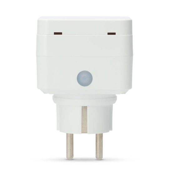 Nedis SmartLife okos kültéri konnektor, WiFi, fogyasztásmérő, IP44, szürke-fehér - WIFIPO130FWT