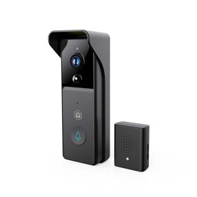   Nedis SmartLife videó kapucsengő, akkumulátoros, 3MP Full HD, mozgásérzékelő, fekete - WIFICDP21BK