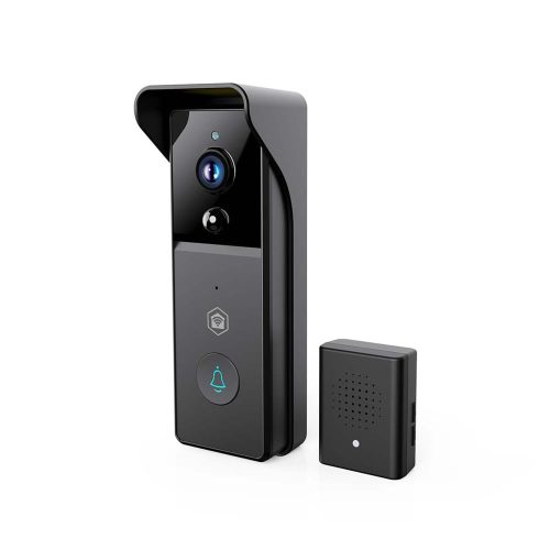 Nedis SmartLife videó kapucsengő, akkumulátoros, 3MP Full HD, mozgásérzékelő, fekete - WIFICDP21BK