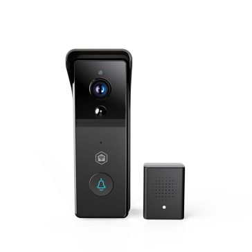   Nedis SmartLife videó kapucsengő, akkumulátoros, 3MP Full HD, mozgásérzékelő, fekete - WIFICDP21BK
