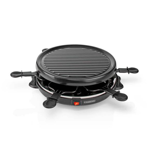 Melissa raclette grill, 800W, 6 személyes, 29 cm átmérő, tapadásmentes, fekete