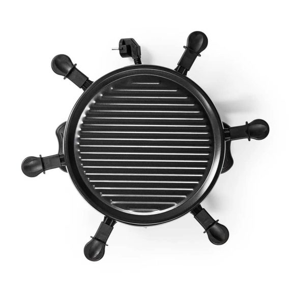 Melissa raclette grill, 800W, 6 személyes, 29 cm átmérő, tapadásmentes, fekete