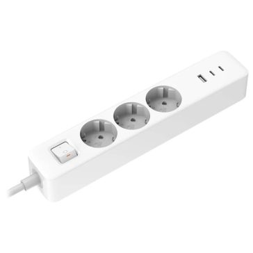   Xiaomi 20W Power Strip elosztó, 2x USB-C, 1x USB-A, 3680W, fehér - BHR07UKEU