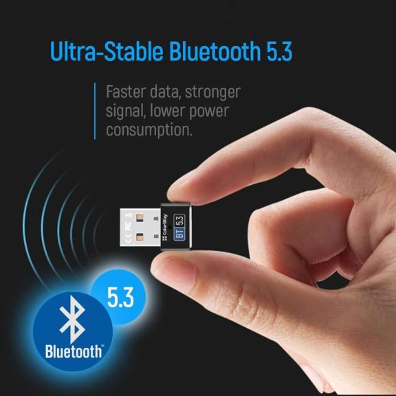 Colorway Bluetooth 5.3 USB adapter, 20m hatótáv, Plug and Play, szürke - CW-AD-BT53