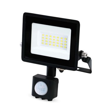  Nedis LLFLP16BLKmozgásérzékelős LED reflektor 20W, IP44, 4000 K, 1620 lm, 220 - 240 V AC 50/60 Hz, Energiaosztály: F