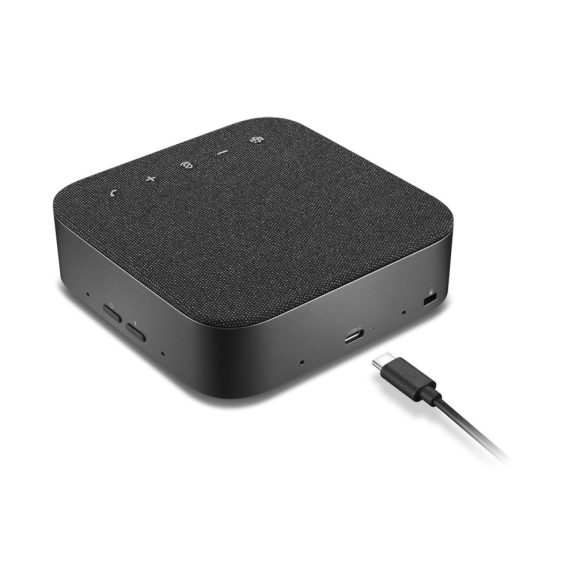 Lenovo Wireless Speakerphone 6000 vezeték nélküli konferenciahangszóró, Bluetooth 5.3, Microsoft Teams, Fekete