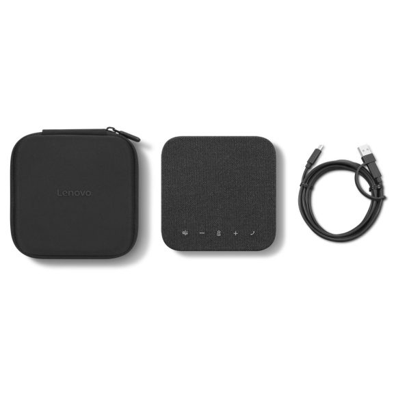 Lenovo Wireless Speakerphone 6000 vezeték nélküli konferenciahangszóró, Bluetooth 5.3, Microsoft Teams, Fekete