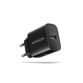   Hálózati töltő Axagon ACU-QC18 wall charger 1x QC3.0/AFC/FCP/SMART, 18W, fekete