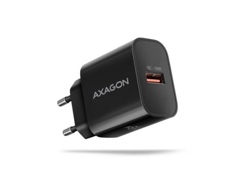 Hálózati töltő Axagon ACU-QC18 wall charger 1x QC3.0/AFC/FCP/SMART, 18W, fekete