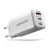 Axagon ACU-DPQ65W GaN hálózati töltő, 65W, USB-C PD, QC4, fehér
