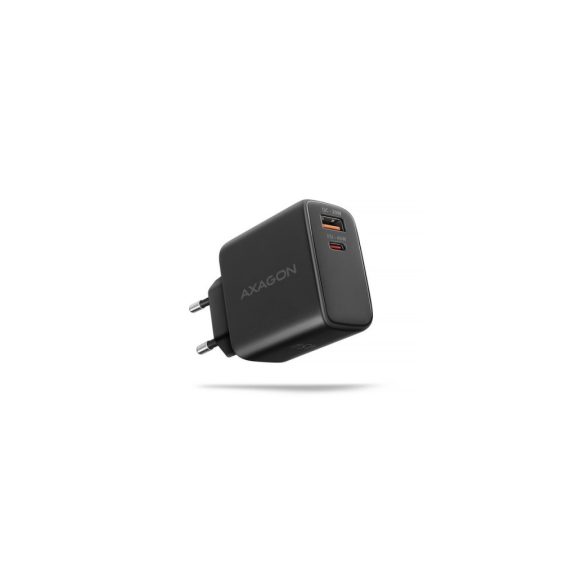 Axagon ACU-PQ45 GaN hálózati töltő, 45W, USB-C PD3.0, QC4, fekete