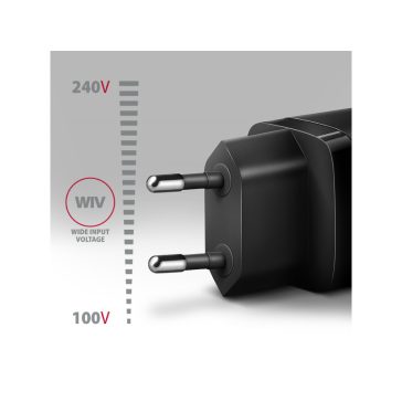 Hálózati töltő AXAGON ACU-PD20 PD3.0 & QC4+ 20W Fekete