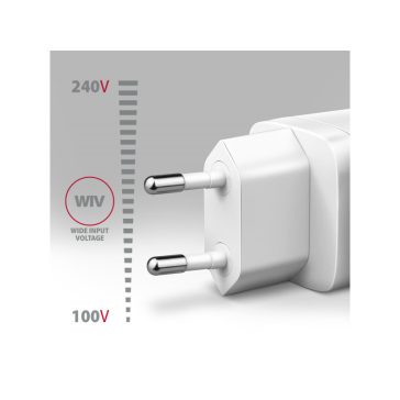 Hálózati töltő AXAGON ACU-PD20W PD3.0 & QC4+ 20w, Fehér