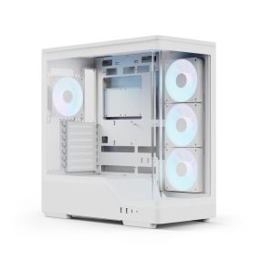   Aerocool P500A ATX miditorony számítógépház, BTF támogatás, 270 fokos panoráma üveg, fehér