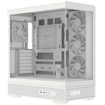   Aerocool P500B DIGI ATX miditorony számítógépház, 4x ARGB PWM ventilátorral, edzett üveg, fehér