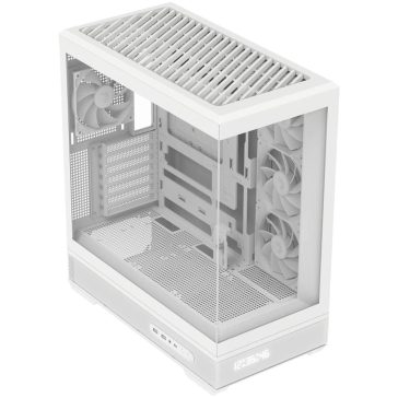   Aerocool P500B DIGI ATX miditorony számítógépház, 4x ARGB PWM ventilátorral, edzett üveg, fehér
