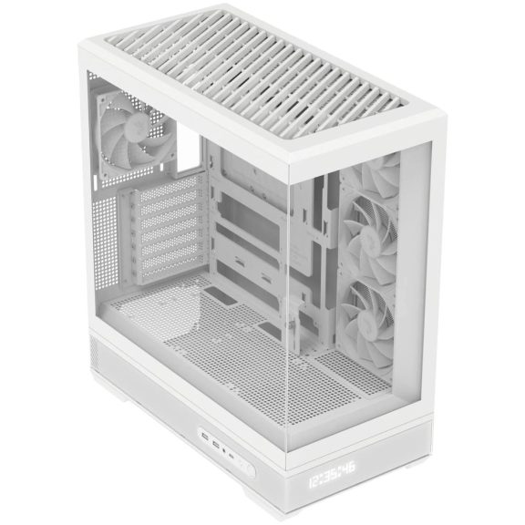 Aerocool P500B DIGI ATX miditorony számítógépház, 4x ARGB PWM ventilátorral, edzett üveg, fehér