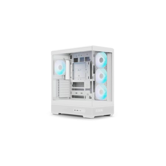 Aerocool P500B DIGI ATX miditorony számítógépház, 4x ARGB PWM ventilátorral, edzett üveg, fehér