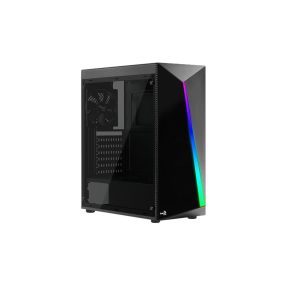   Aerocool Shard ATX miditorony számítógépház, RGB, akril oldallap, fekete
