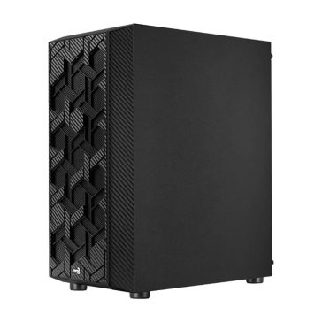   AeroCool Hive v3 ATX miditorony számítógépház, FRGB ventilátor, edzett üveg, fekete