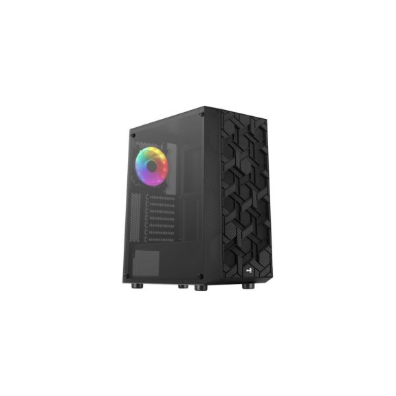 AeroCool Hive v3 ATX miditorony számítógépház, FRGB ventilátor, edzett üveg, fekete