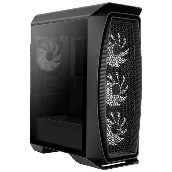 AeroCool Aero One Frost ATX miditorony számítógépház, 4 FRGB ventilátor, mesh előlap, fekete