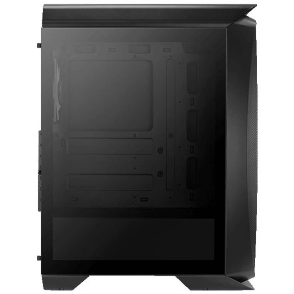 AeroCool Aero One Frost ATX miditorony számítógépház, 4 FRGB ventilátor, mesh előlap, fekete