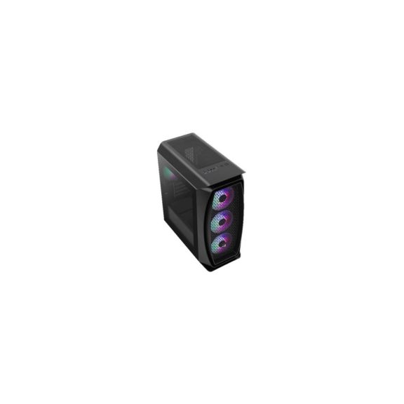 AeroCool Aero One Frost ATX miditorony számítógépház, 4 FRGB ventilátor, mesh előlap, fekete