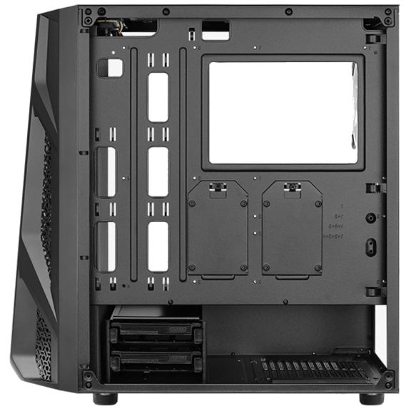 AeroCool AirHawk Duo E-ATX miditorony számítógépház, 3db ARGB ventilátor, fekete 