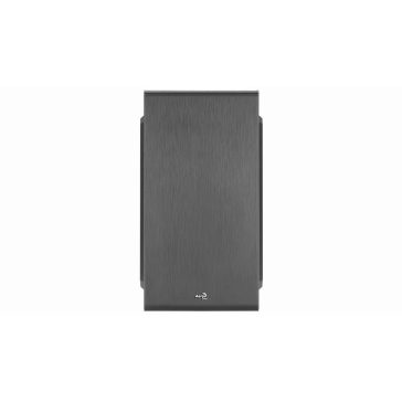 Aerocool CS-106 fekete Mini Tower számítógépház alumínium hatású előlappal