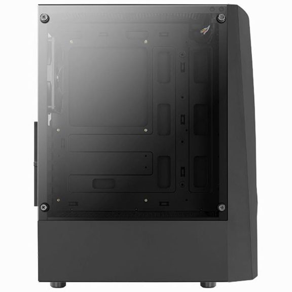 AeroCool Wave v1 ATX miditorony számítógépház, edzett üveg, optimalizált légáramlás, fekete