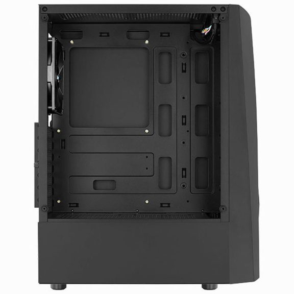 AeroCool Wave v1 ATX miditorony számítógépház, edzett üveg, optimalizált légáramlás, fekete