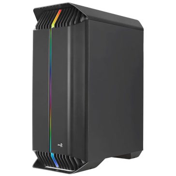   AeroCool Gladiator Duo v1 ATX miditorony számítógépház, 3 ARGB ventilátor, RGB előlap, fekete
