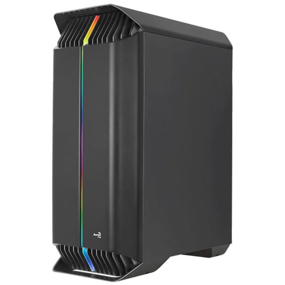 AeroCool Gladiator Duo v1 ATX miditorony számítógépház, 3 ARGB ventilátor, RGB előlap, fekete