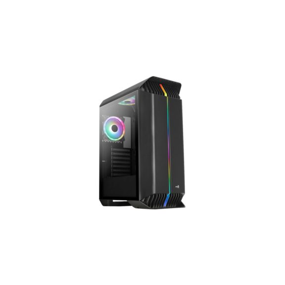 AeroCool Gladiator Duo v1 ATX miditorony számítógépház, 3 ARGB ventilátor, RGB előlap, fekete