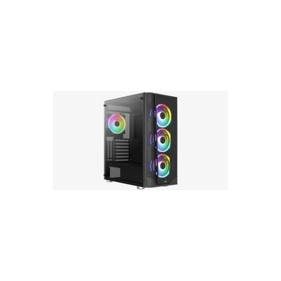 Számítógépház Aerocool Prism v2 FRGB ATX Fekete Edzett üveg