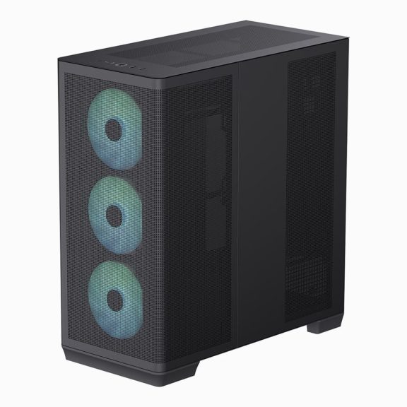 APNX C1 ATX miditony számítógépház, 4x beépített ventilátor, fekete