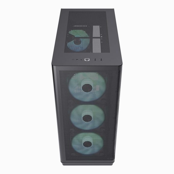 APNX C1 ATX miditony számítógépház, 4x beépített ventilátor, fekete