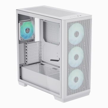   APNX C1 ATX miditony számítógépház, 4x beépített ventilátor, fehér