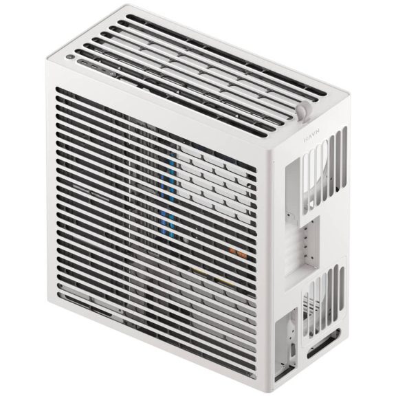 HAVN HS 420 VGPU Edition E-ATX miditorony számítógépház, PCIe 5.0 riser, panoráma üveg, fehér