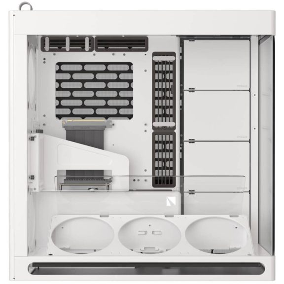 HAVN HS 420 VGPU Edition E-ATX miditorony számítógépház, PCIe 5.0 riser, panoráma üveg, fehér