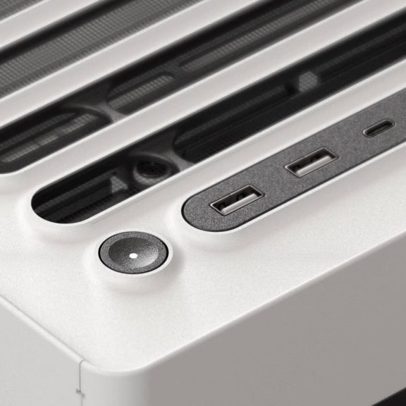 HAVN HS 420 VGPU Edition E-ATX miditorony számítógépház, PCIe 5.0 riser, panoráma üveg, fehér
