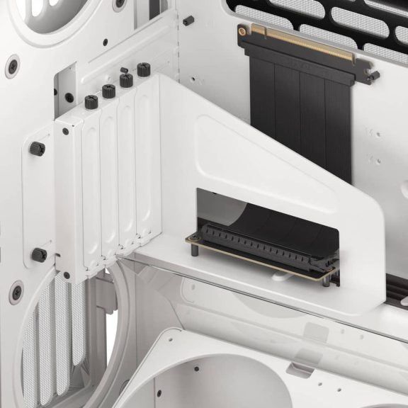 HAVN HS 420 VGPU Edition E-ATX miditorony számítógépház, PCIe 5.0 riser, panoráma üveg, fehér