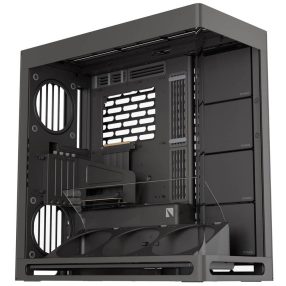   HAVN HS 420 VGPU Edition E-ATX miditoronx számítógépház, PCIe 5.0 riser, panoráma üveg, fekete