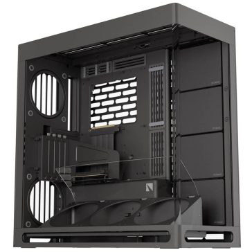   HAVN HS 420 VGPU Edition E-ATX miditoronx számítógépház, PCIe 5.0 riser, panoráma üveg, fekete