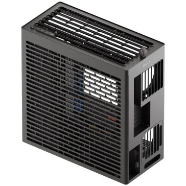  HAVN HS 420 VGPU Edition E-ATX miditoronx számítógépház, PCIe 5.0 riser, panoráma üveg, fekete