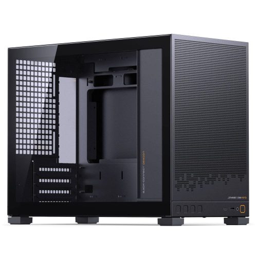 Jonsbo D32 STD microATX minitorony számítógépház, edzett üveg, back-Connect, fekete