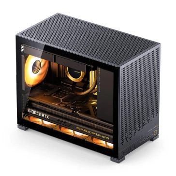   Jonsbo D32 PRO Black microATX minitorony számítógépház, edzett üveg, fekete